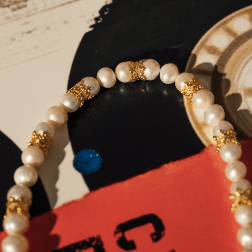 Kroon Echte Parel Ketting (Goud)