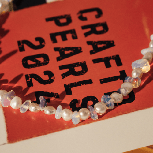 Blauwe Kwarts Echte Parel Ketting (Zilver)