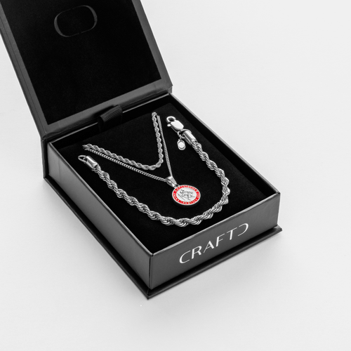 Emaille Sint Christoffel Cadeauset (Zilver)