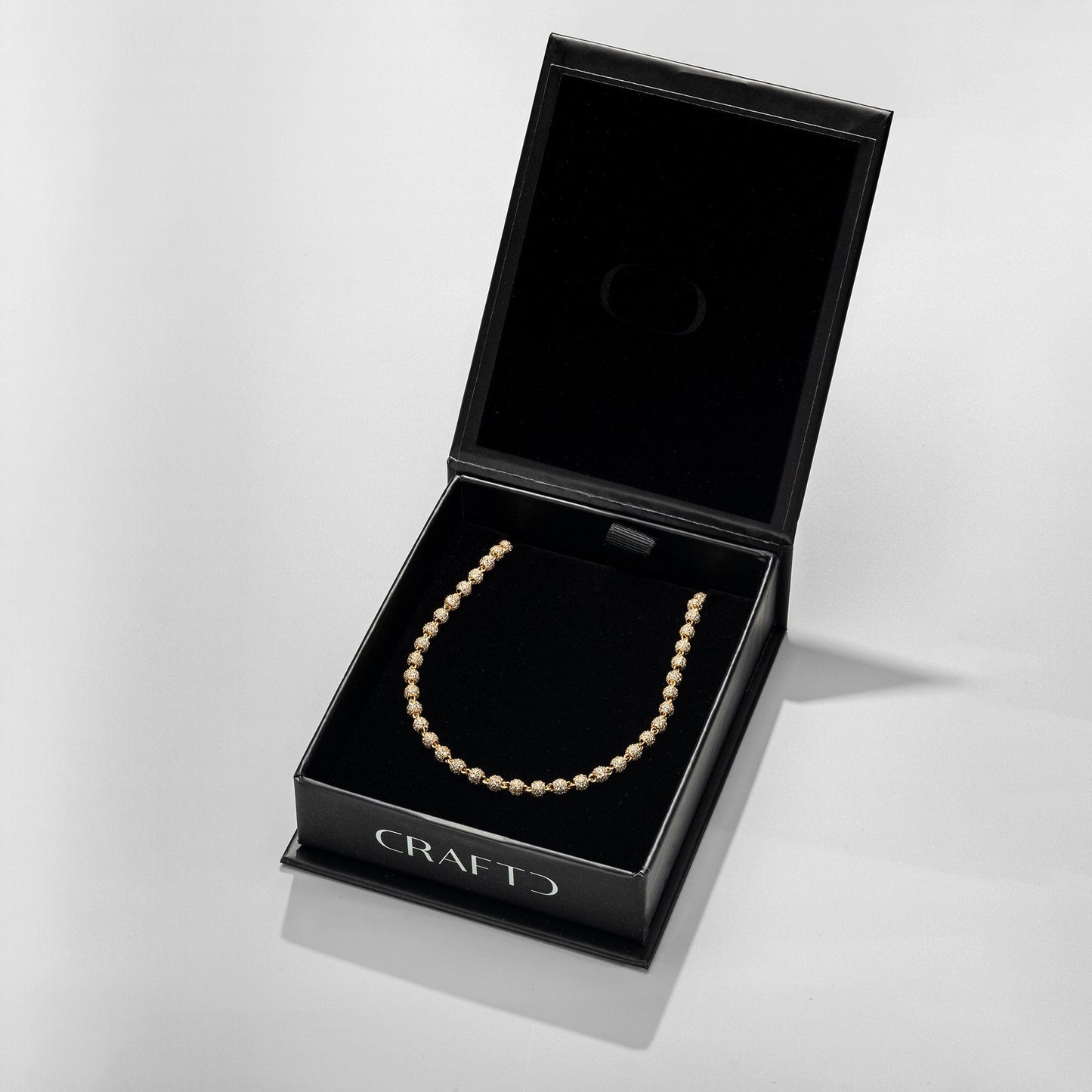 Iced Ball Pendant Necklace (Goud) 4mm