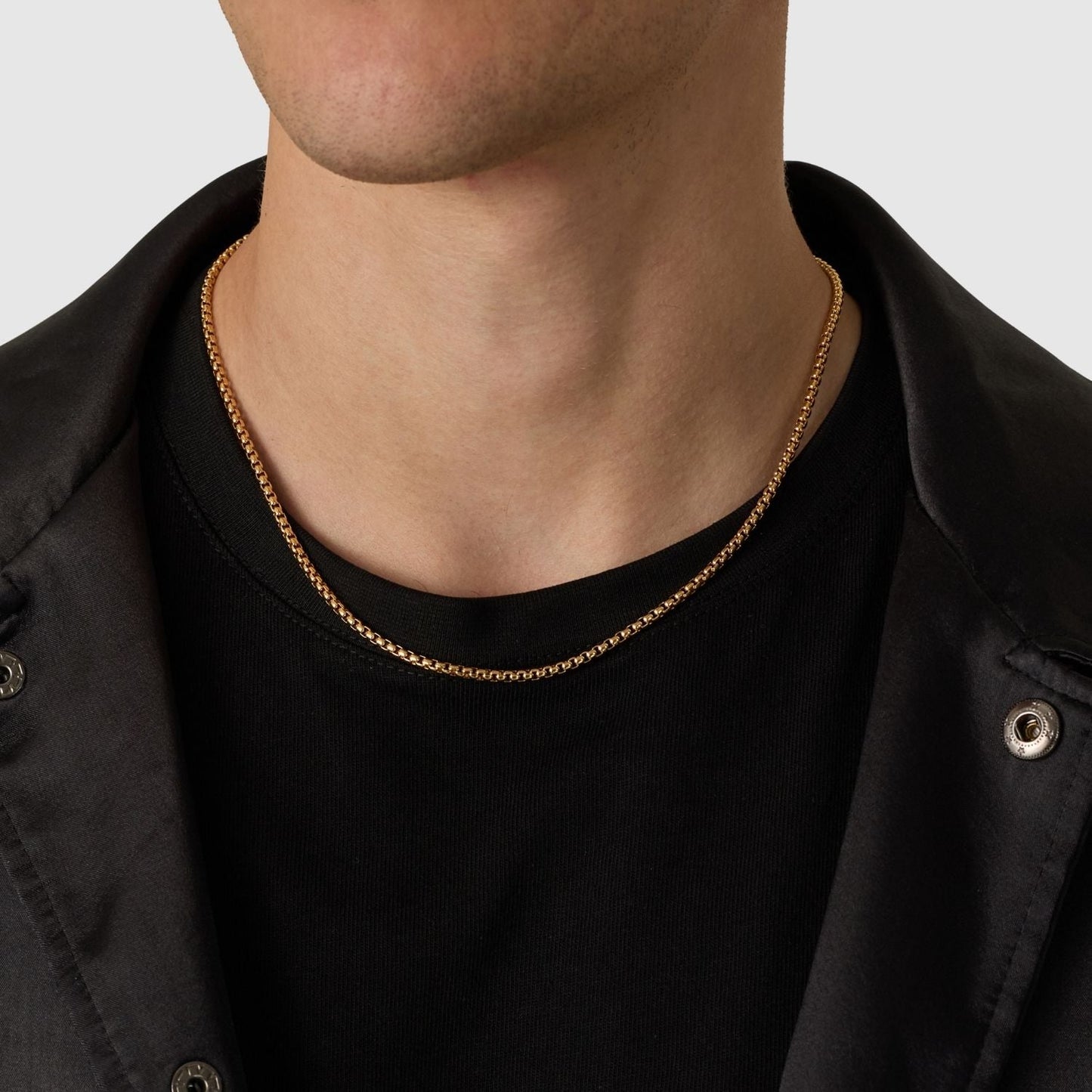 Ronde Box Chain (Goud) 3mm