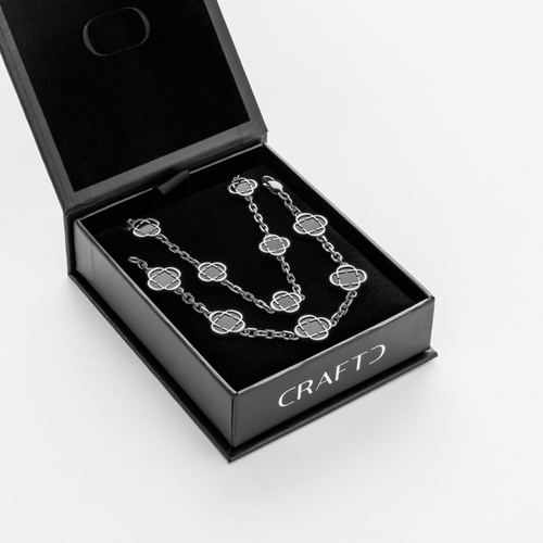 Onyx Klaver Cadeauset (Zilver)