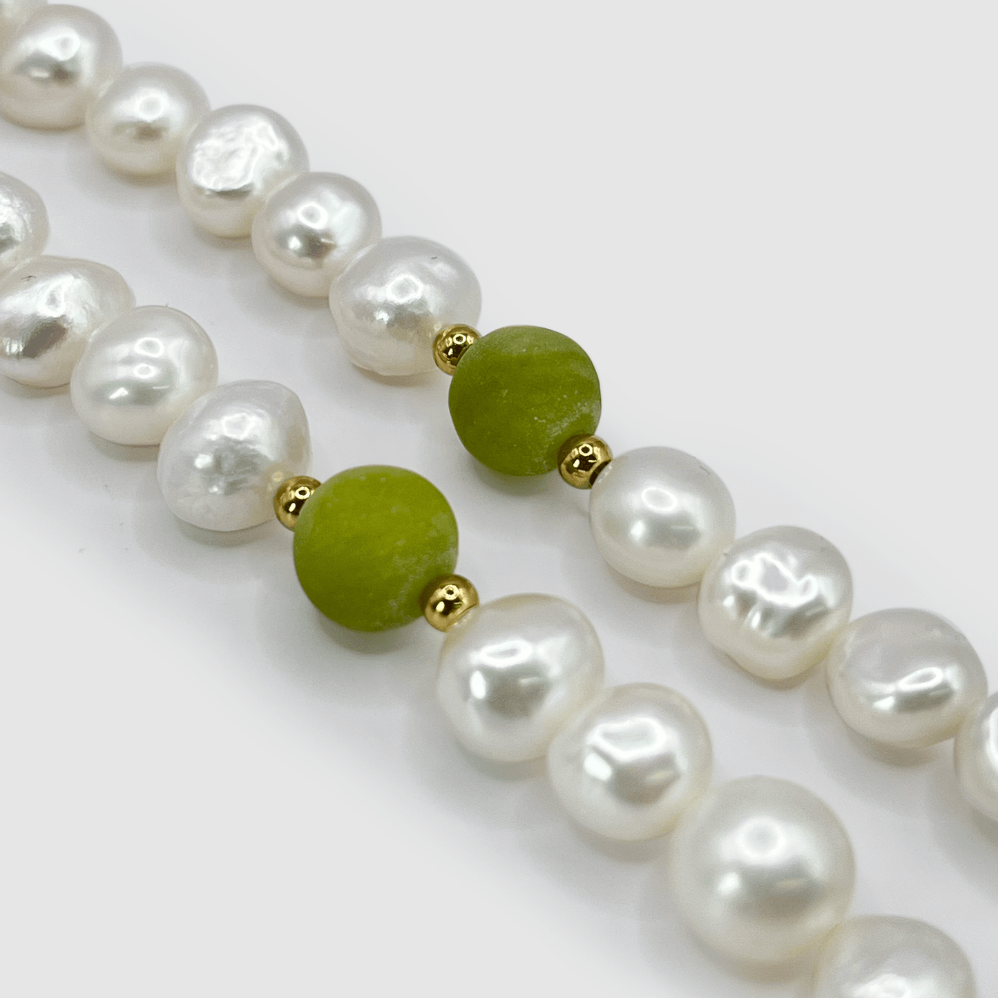 Bosgroen - Echte Parelketting