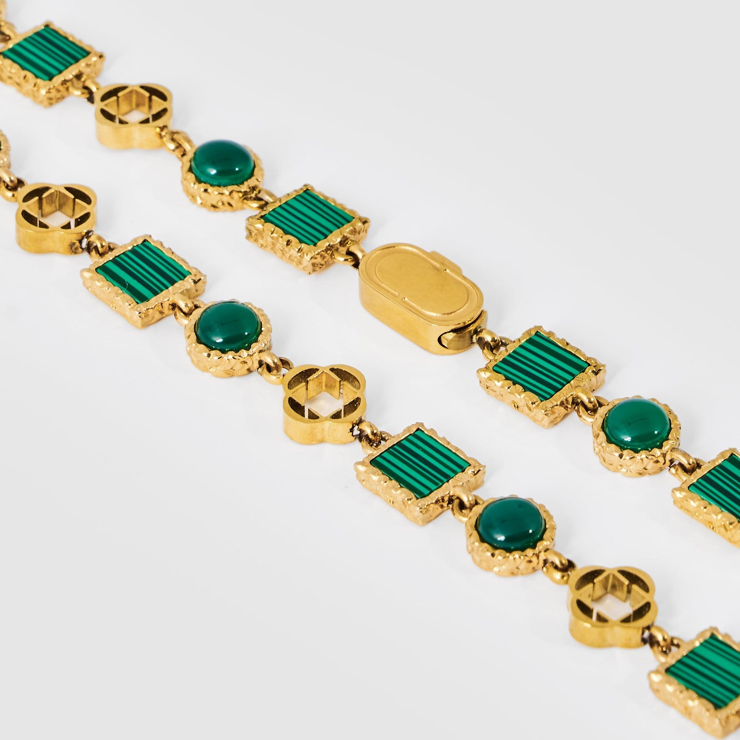 Groene Kwarts Edelsteen Set (Goud)