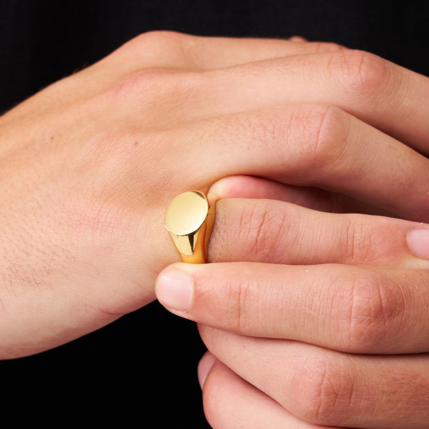 Ronde Signet Ring (Goud)