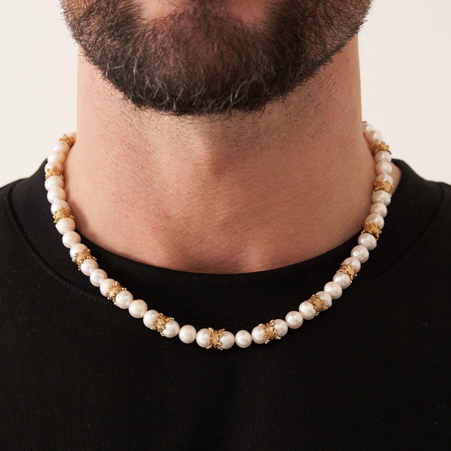 Kroon Echte Parel Ketting (Goud)