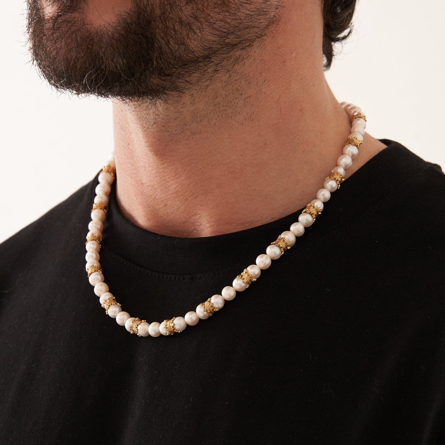 Kroon Echte Parel Ketting (Goud)