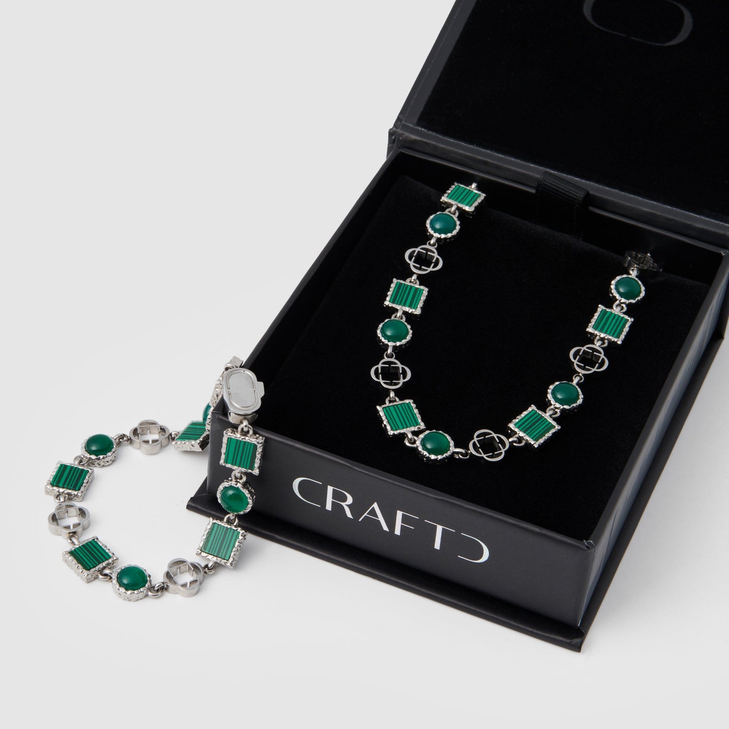 Groene Kwarts Edelsteen Set (Zilver)