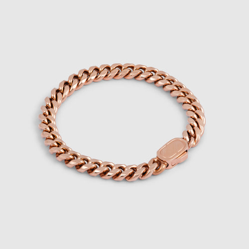 Cubaans Armband (Roze Goud) 8mm