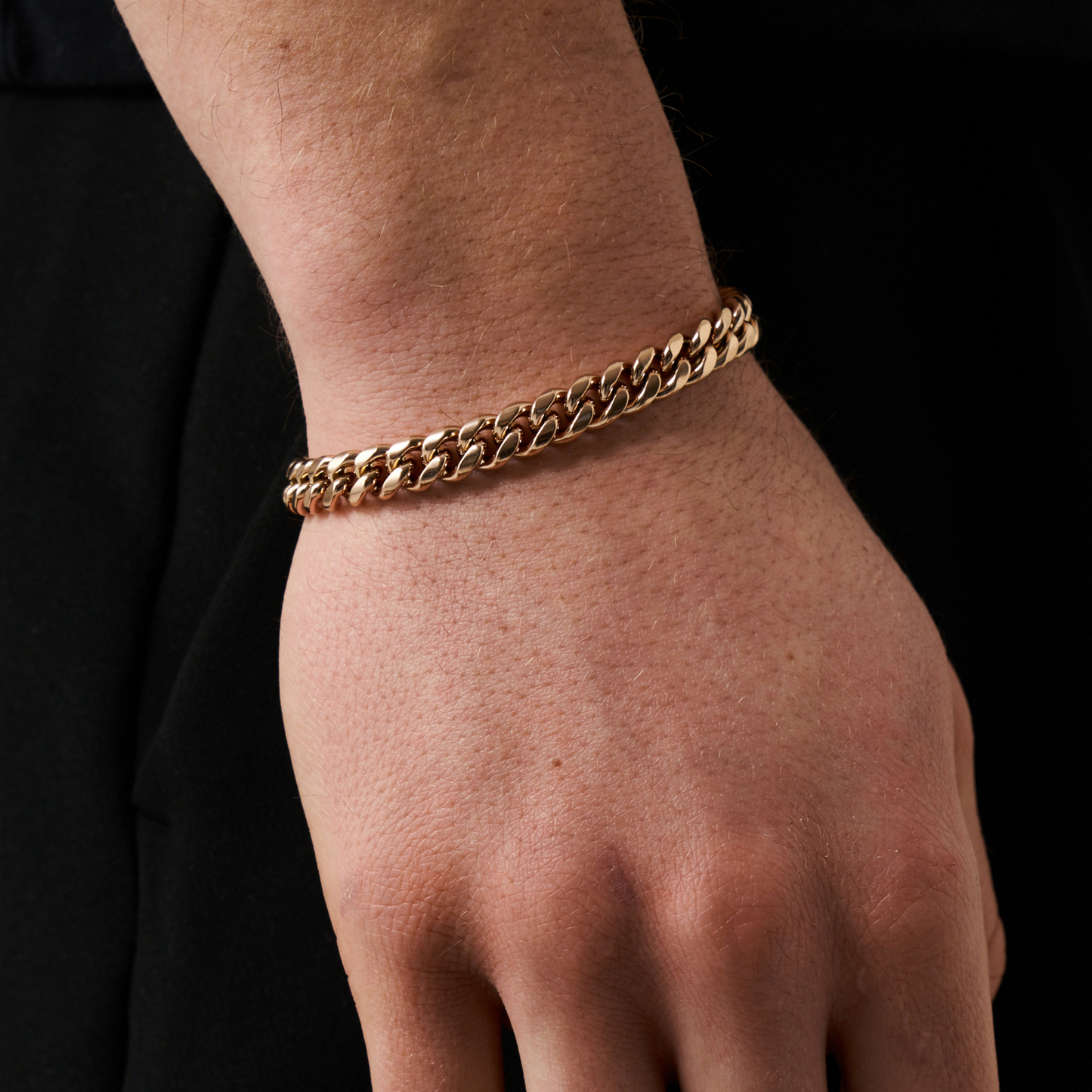 Cubaans Armband (Roze Goud) 8mm