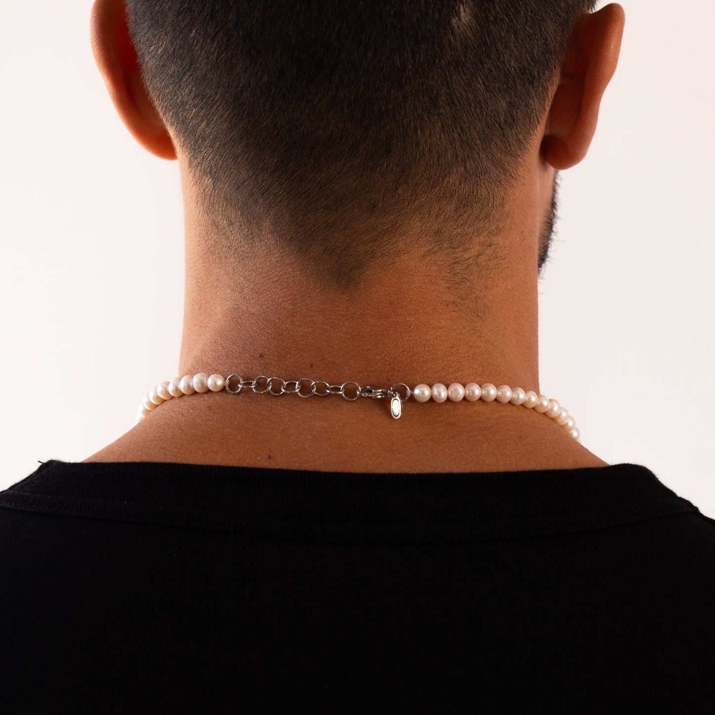 Hangende Echte Parelketting (Zilver)