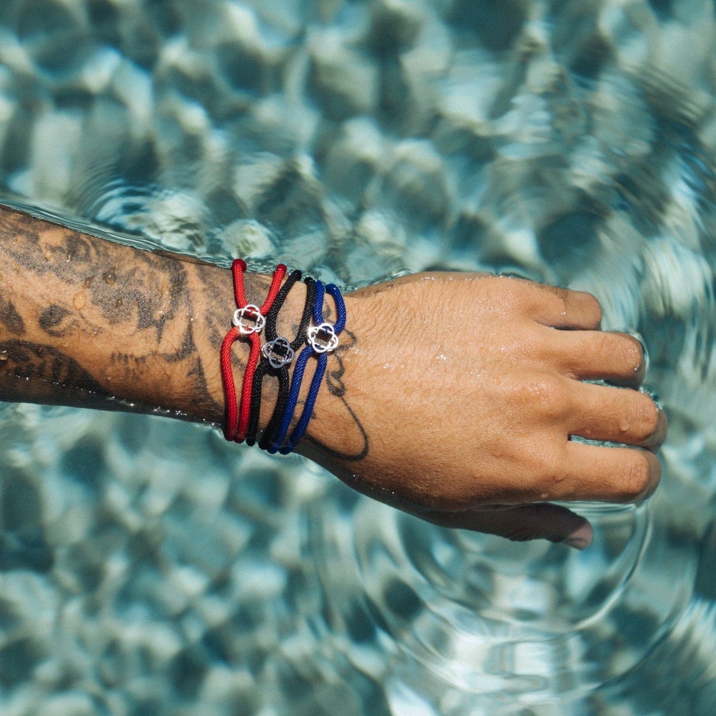 Rode Koord Armband (Zilver)
