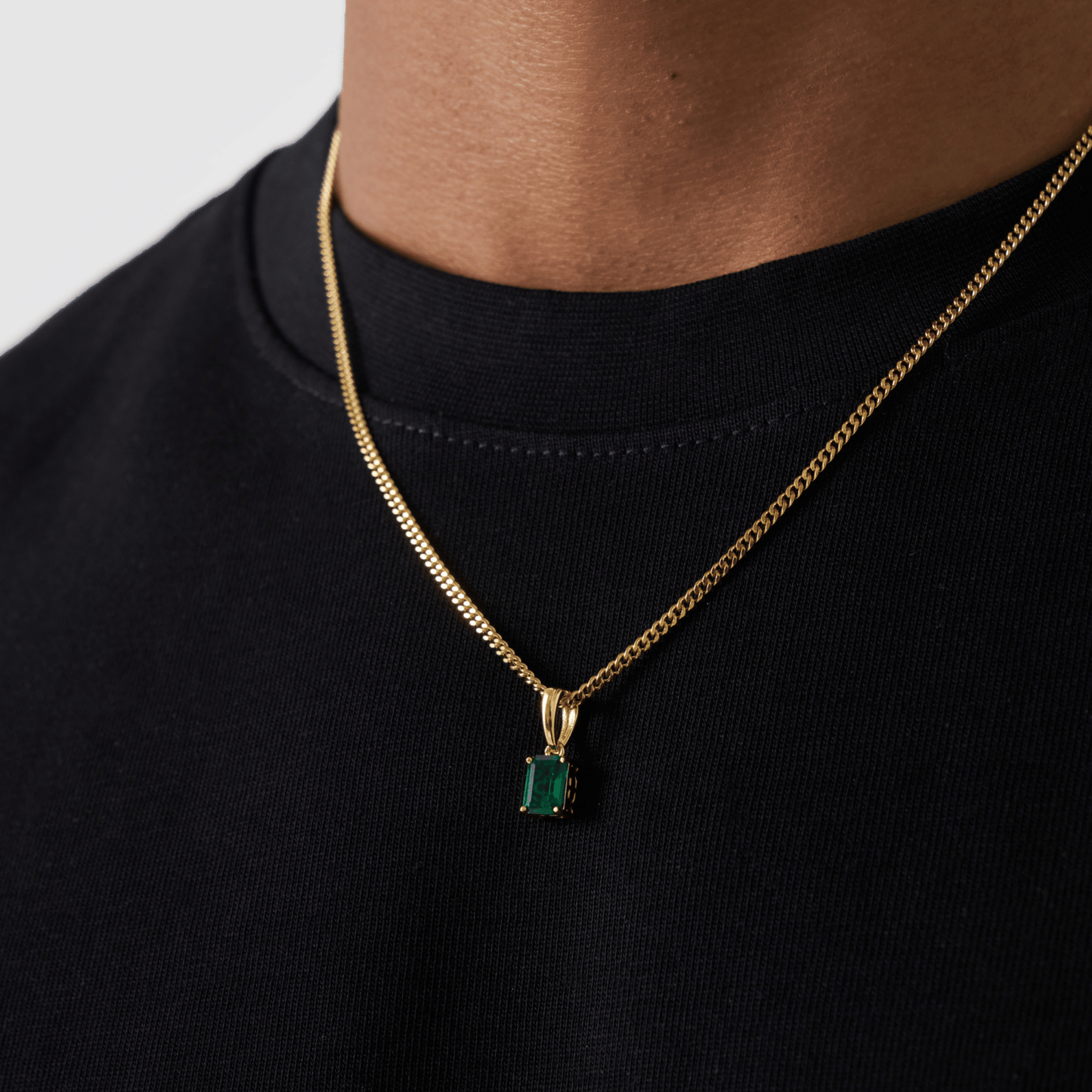 Smaragdstenen Hanger (Goud)