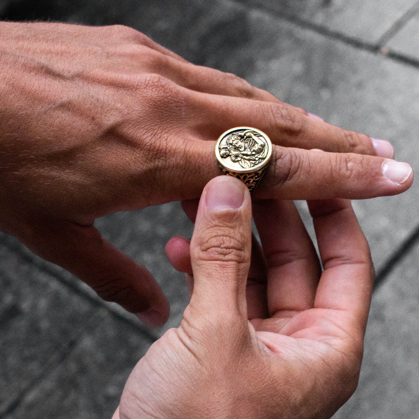 St. Christopher Ring (Goud)