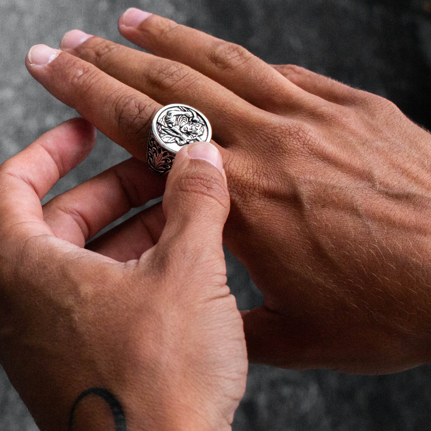 St. Christopher Ring (Zilver)