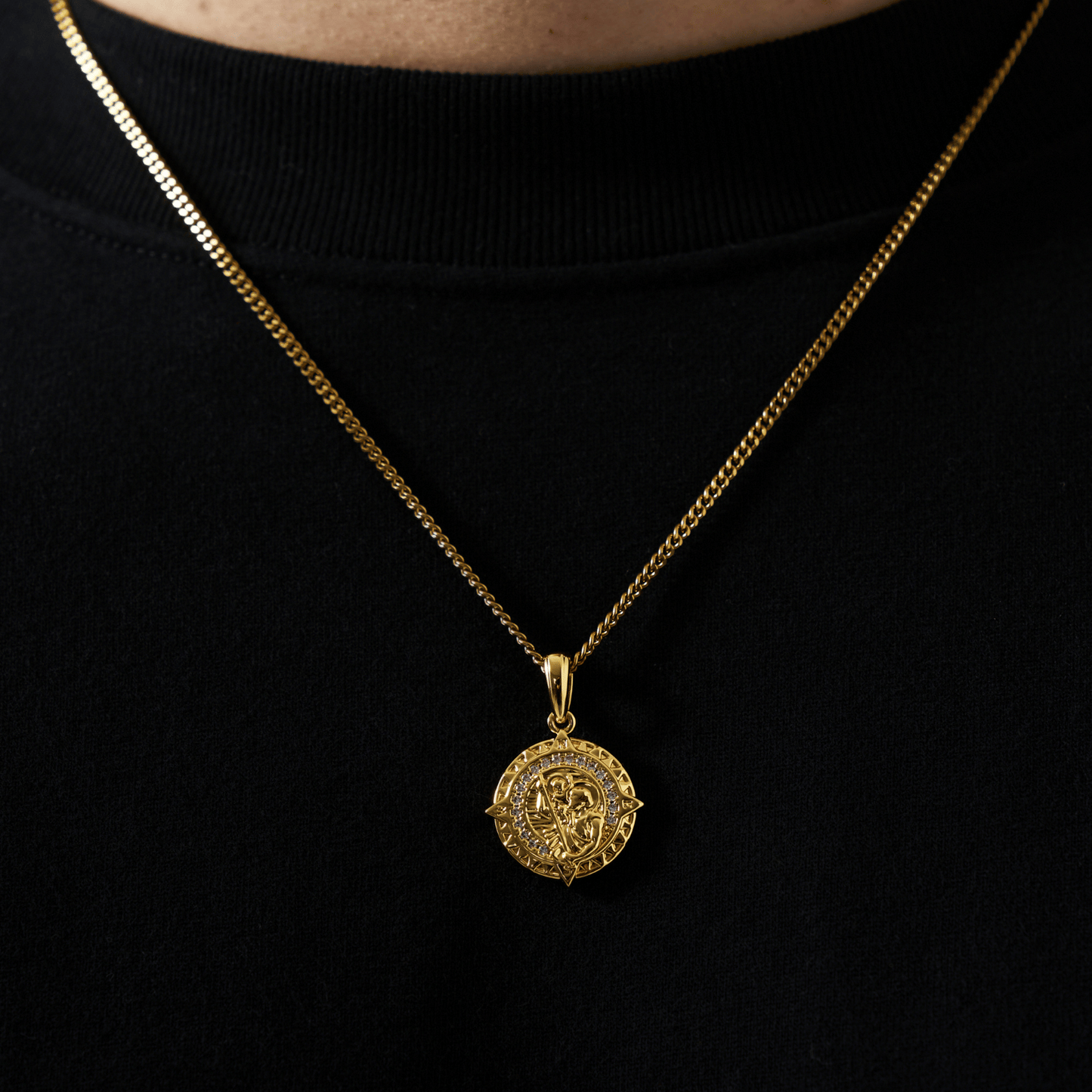 Iced St Christopher (Goud)