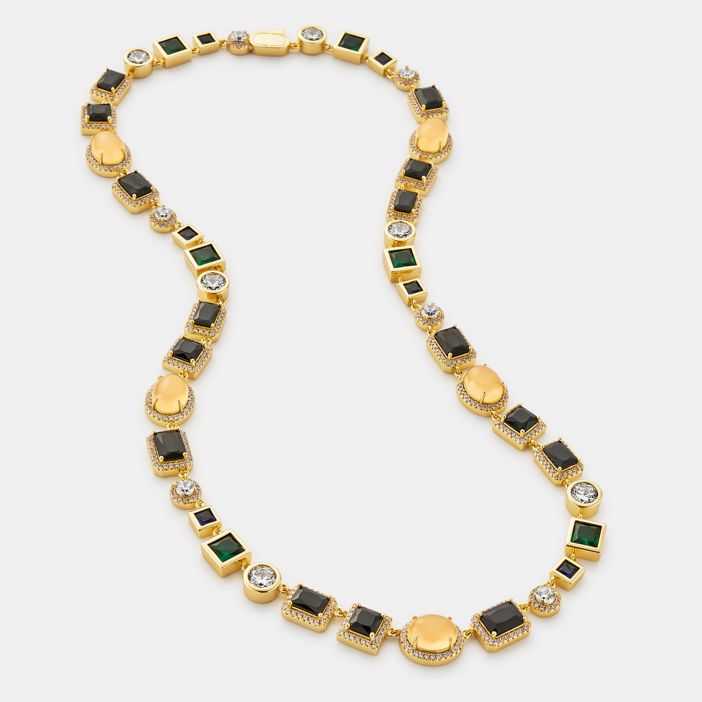 Onyx Edelsteen Halsketting (Goud)