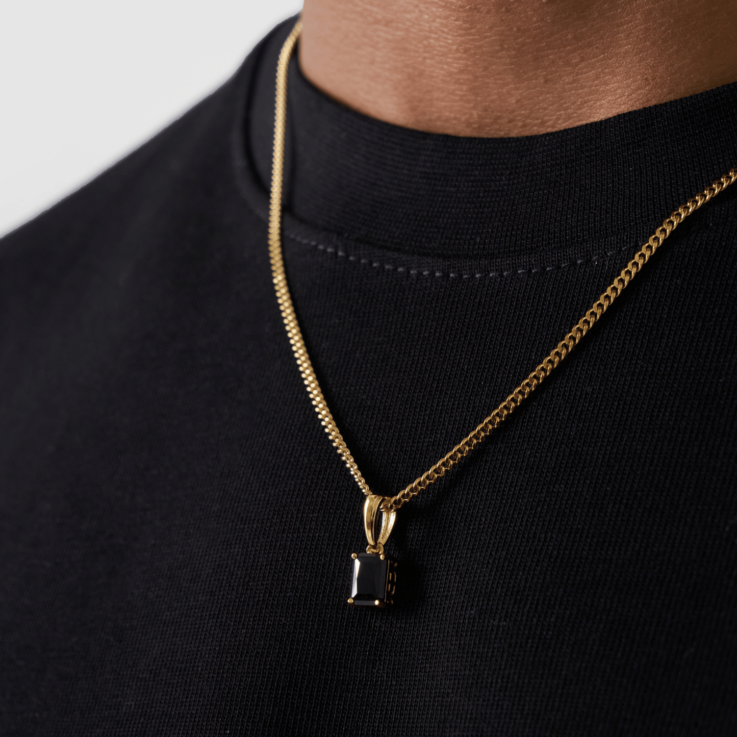 Onyx Steen Hanger (Goud)