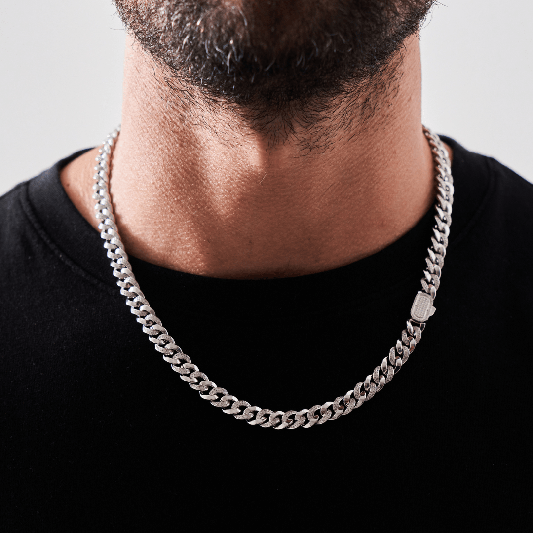 Half Iced Cuban (Zilver) 8mm