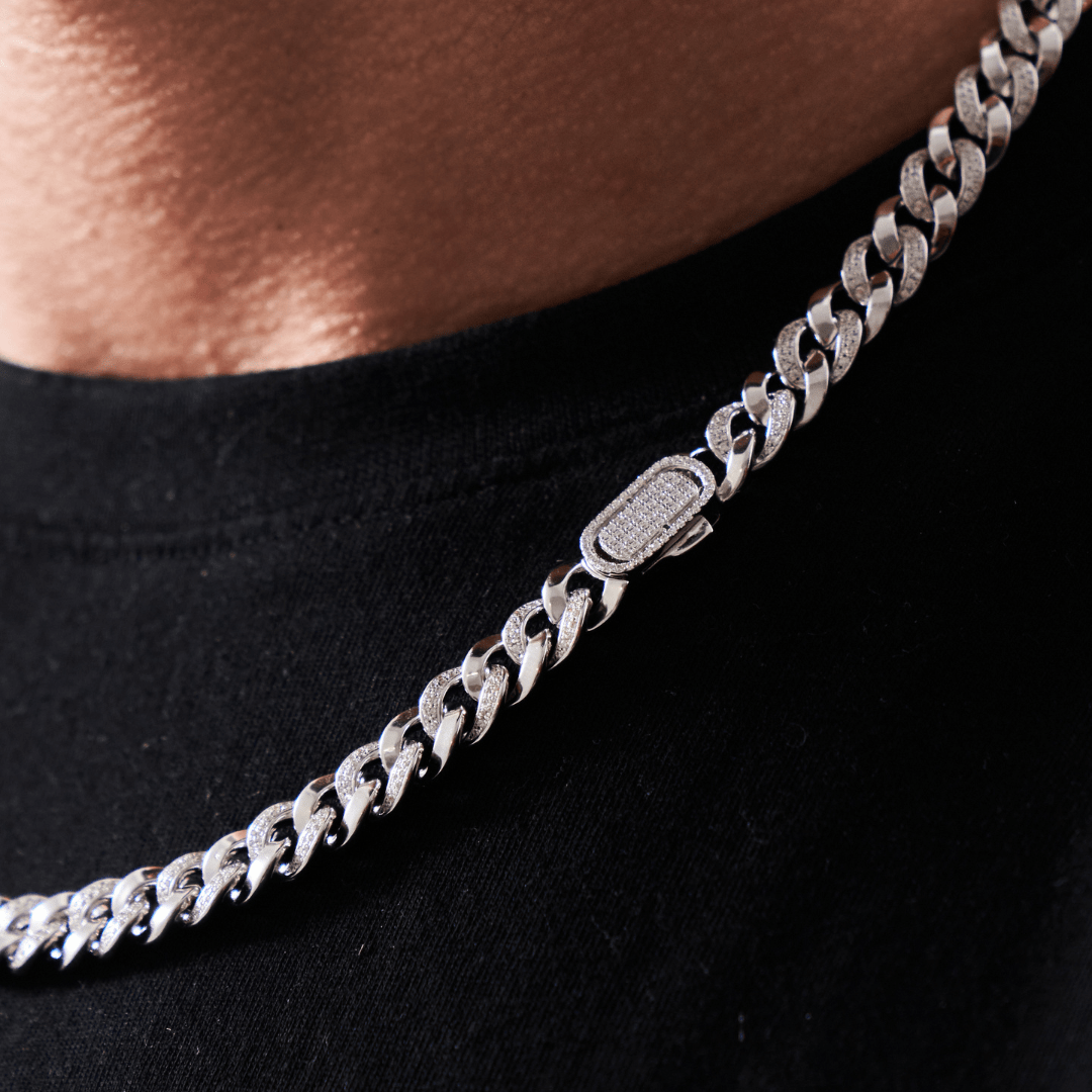 Half Iced Cuban (Zilver) 8mm
