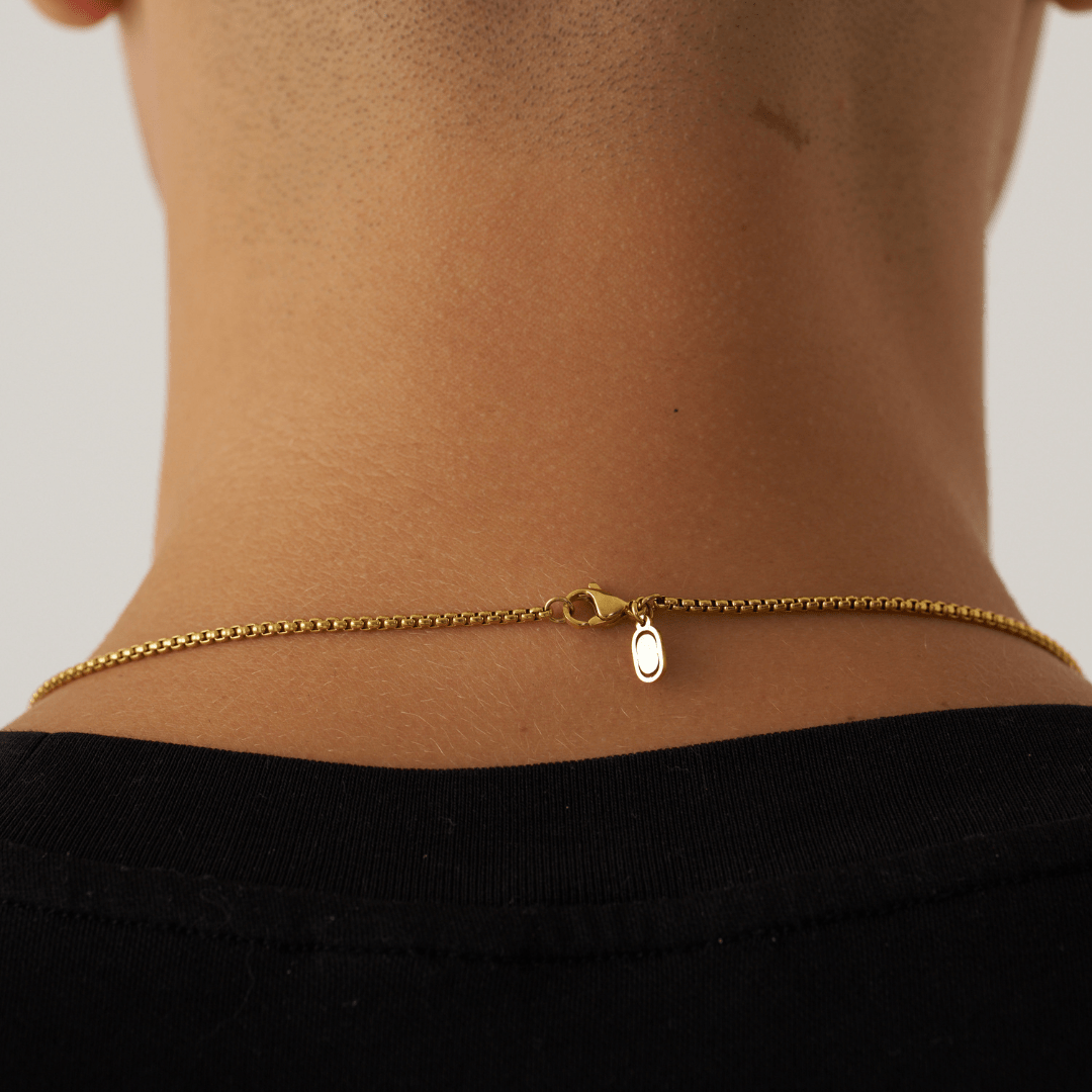 Ronde Box Ketting (Goud) 2mm