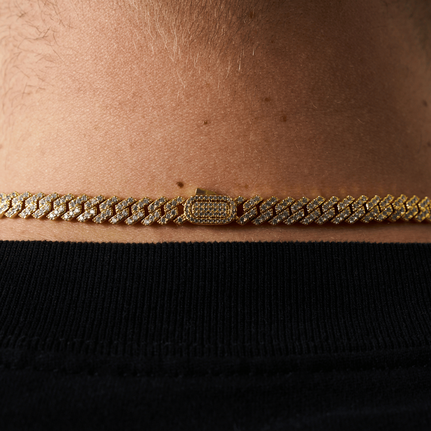 Prong Link Iced Cuban (Goud) 6mm