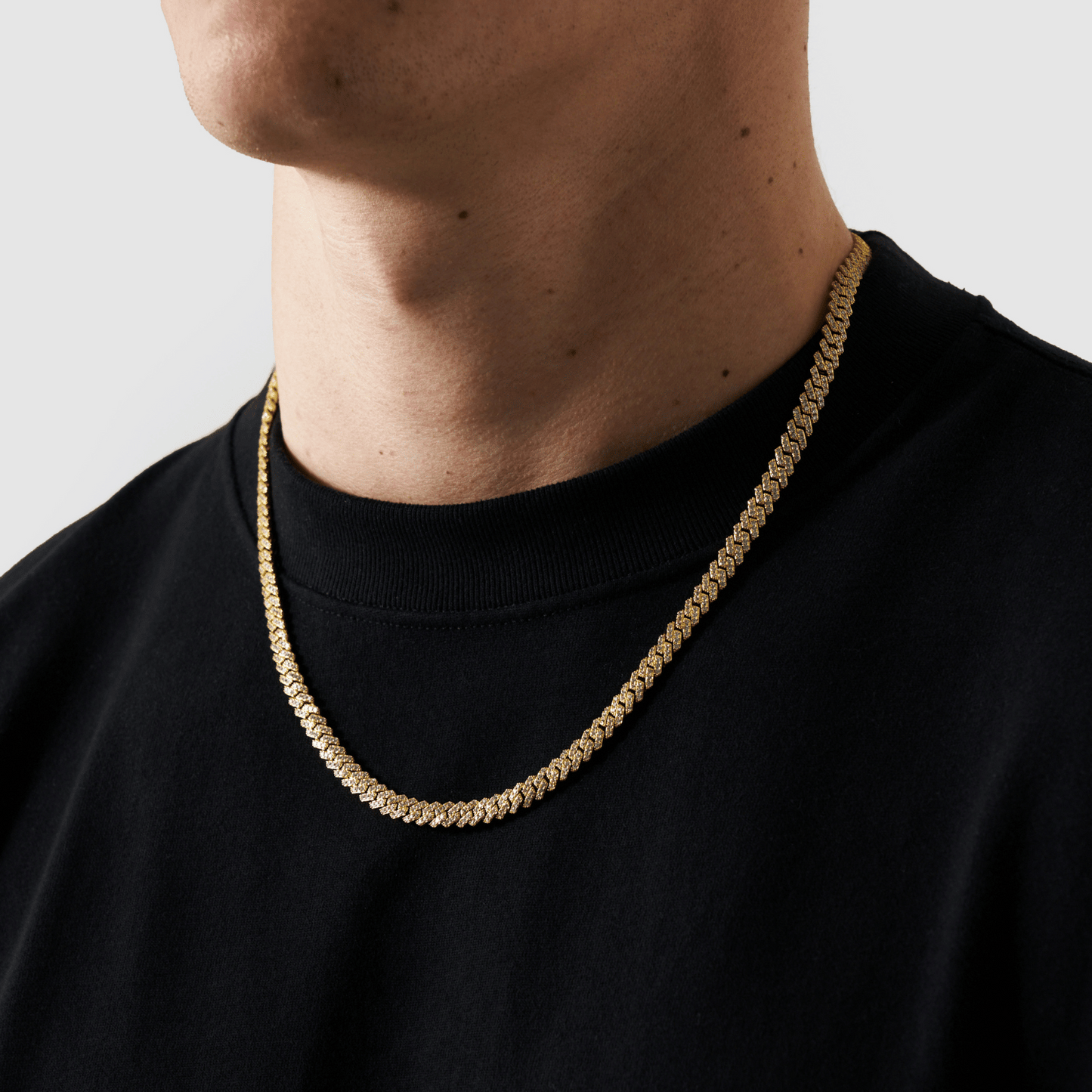 Prong Link Iced Cuban (Goud) 6mm