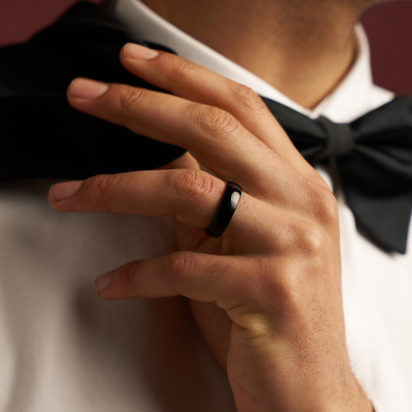 Ronde Ring (Zwart) 7mm | Tungsten