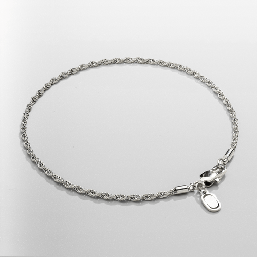 Touwarmband (Zilver) 2mm