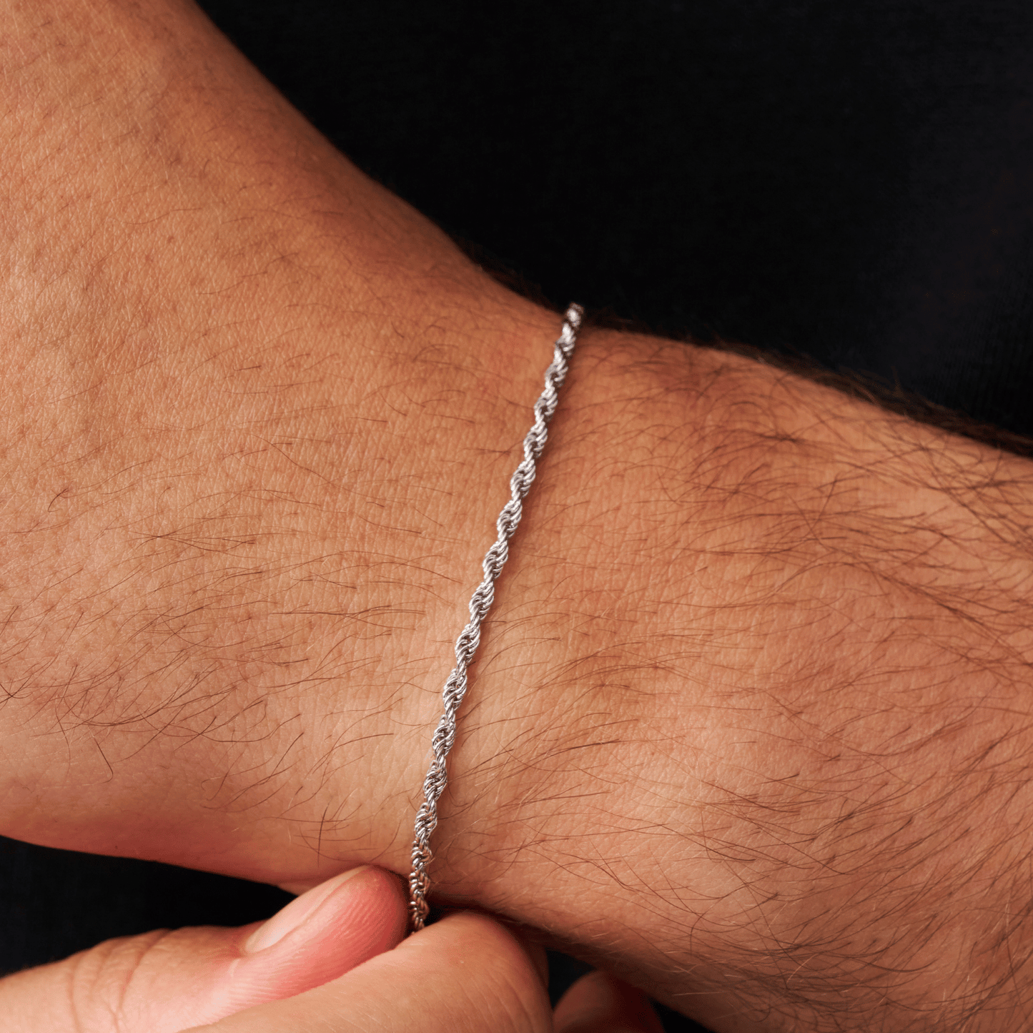 Touwarmband (Zilver) 2mm