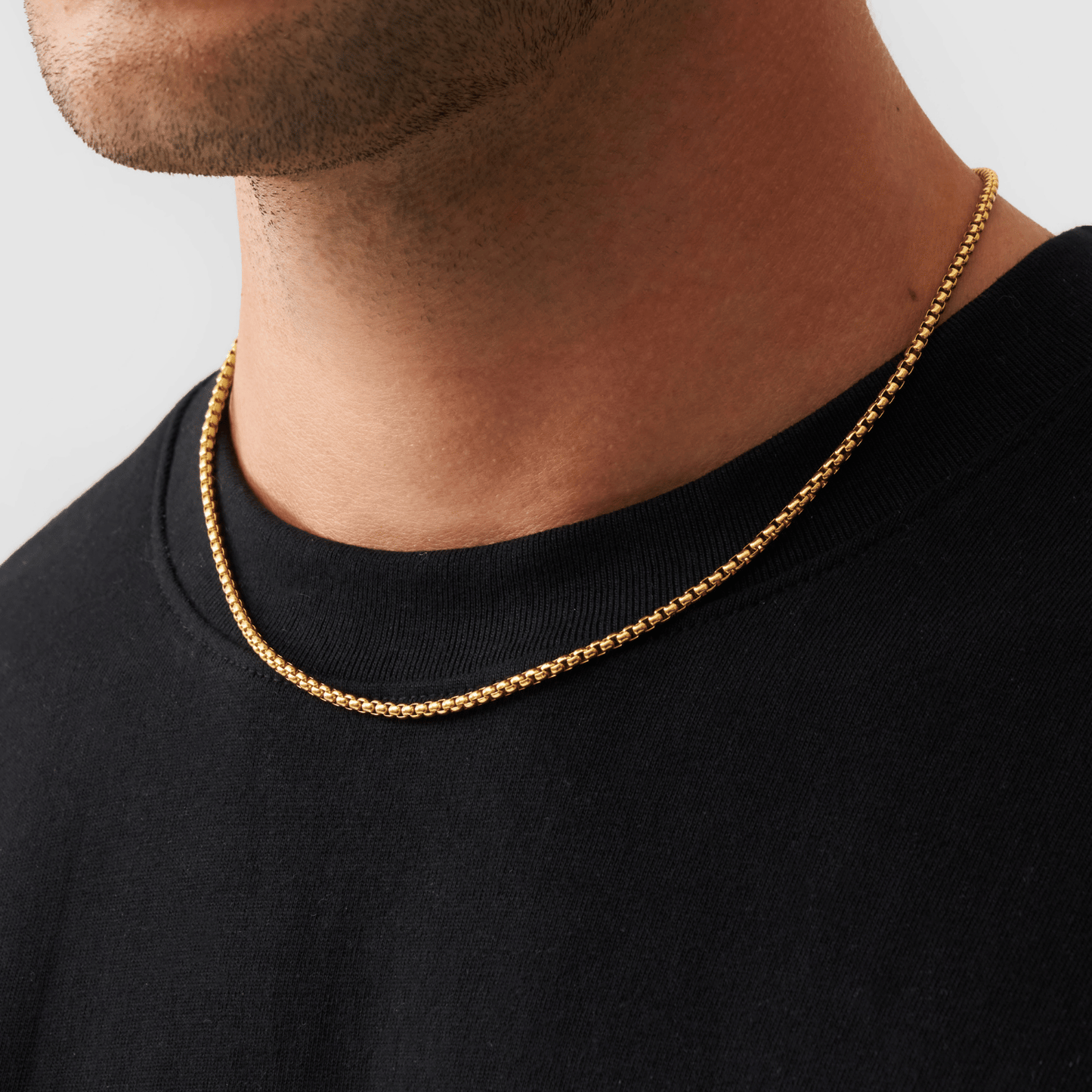 Ronde Box Chain (Goud) 3mm