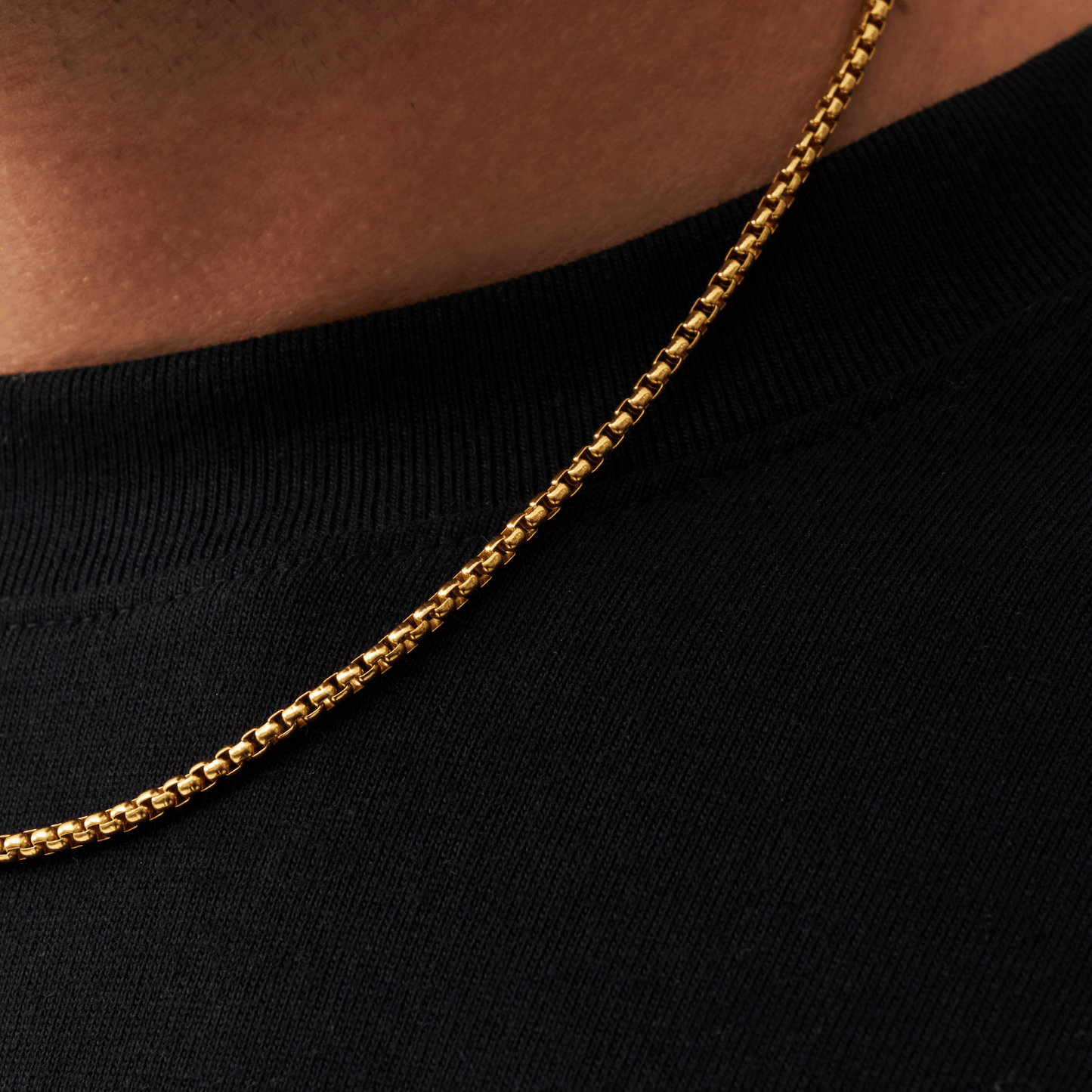 Ronde Box Chain (Goud) 3mm