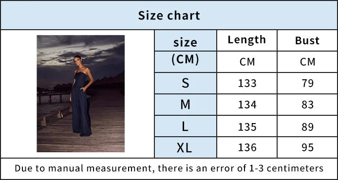 Trägerloser weit geschnittener Jumpsuit