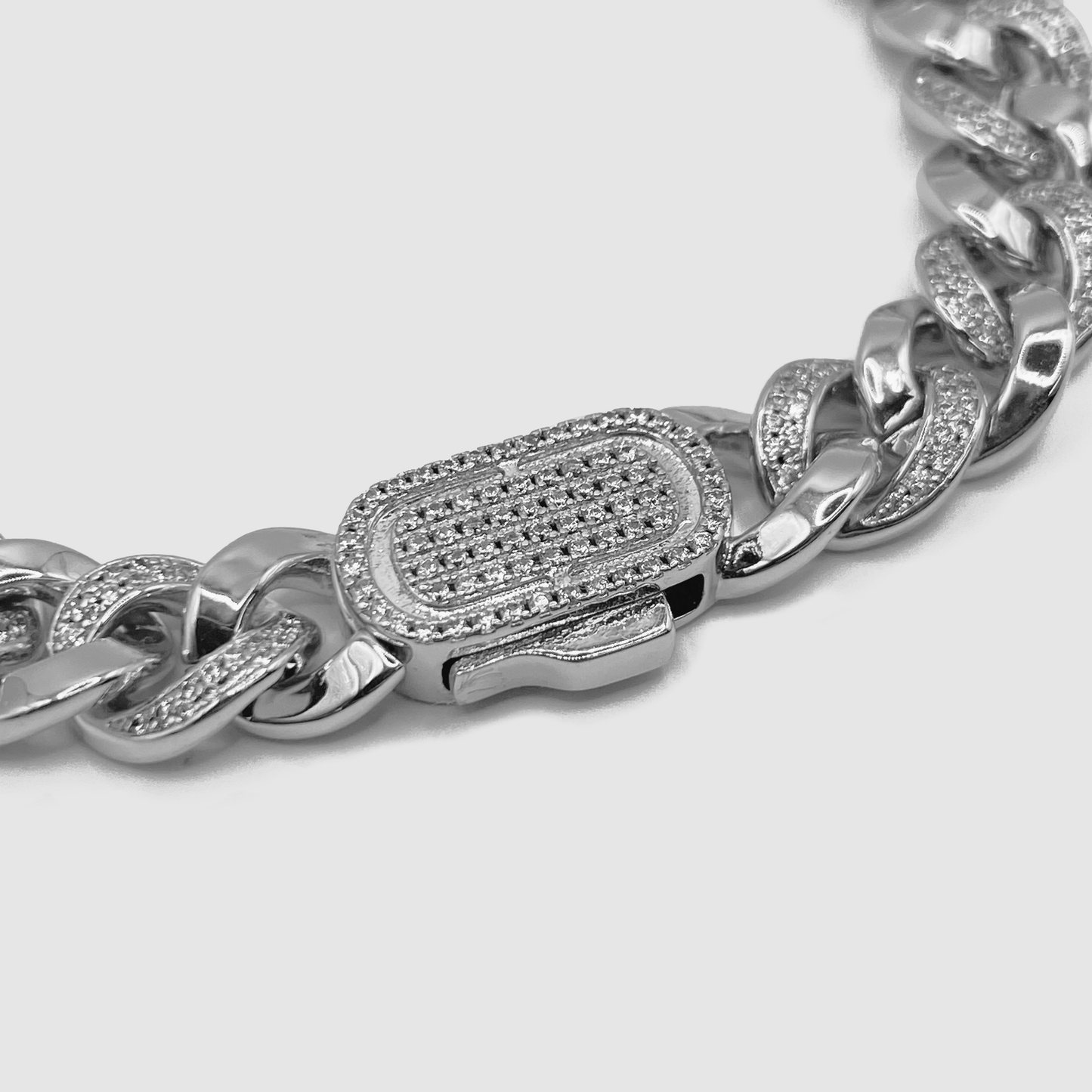 Half Iced Cuban (Zilver) 8mm
