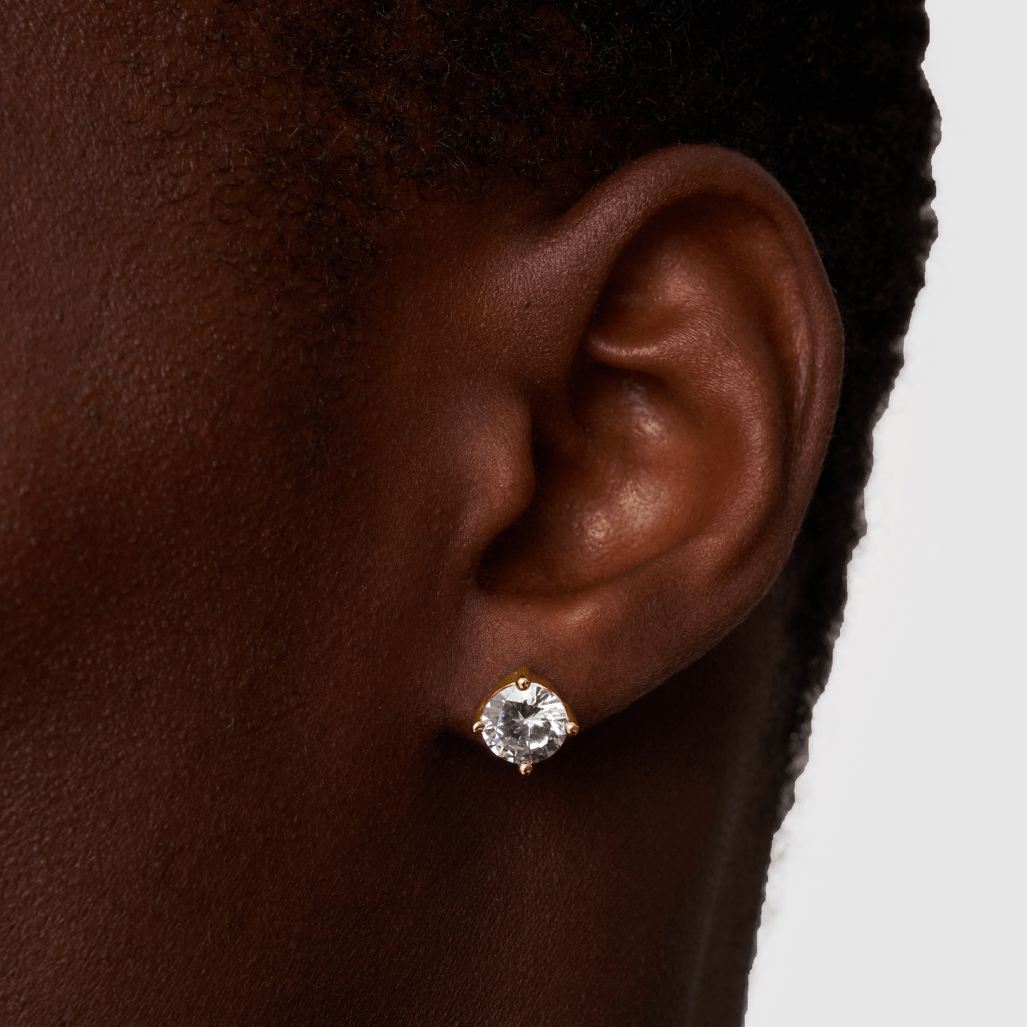 Ronde Diamanten Stud Oorbellen (Goud)
