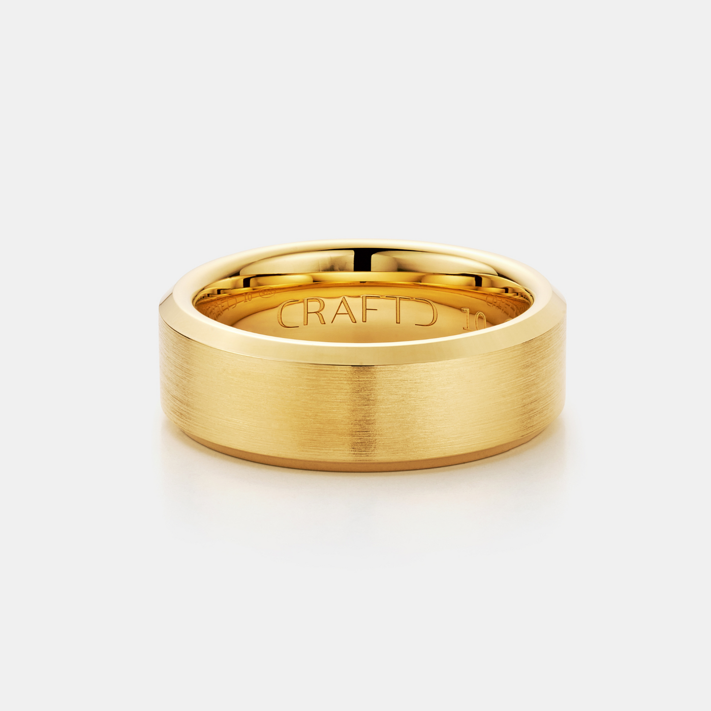 Afgeronde Ring (Goud) 8mm | 18ct Goud Tungsten