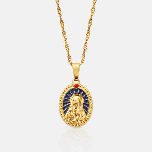 Emaille Heilige Maria (Goud)