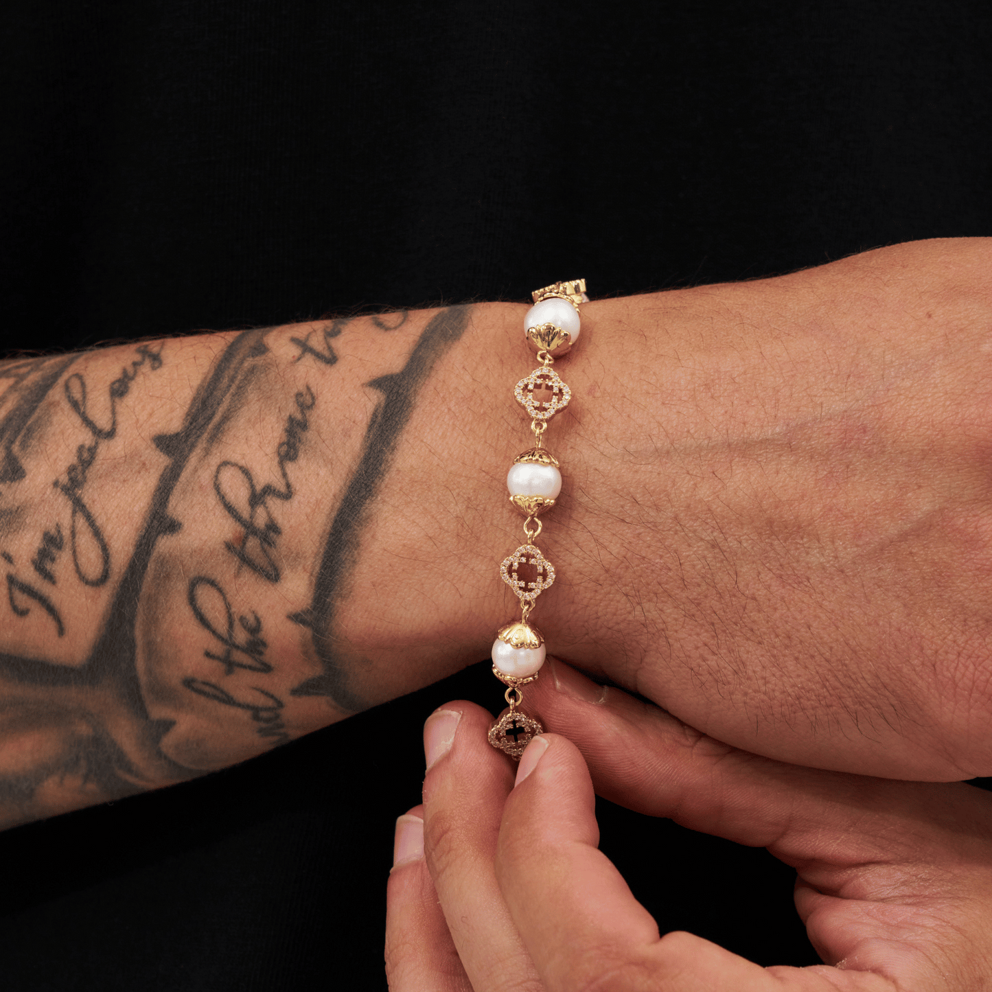 Filigraan Echte Parel Armband (Goud)