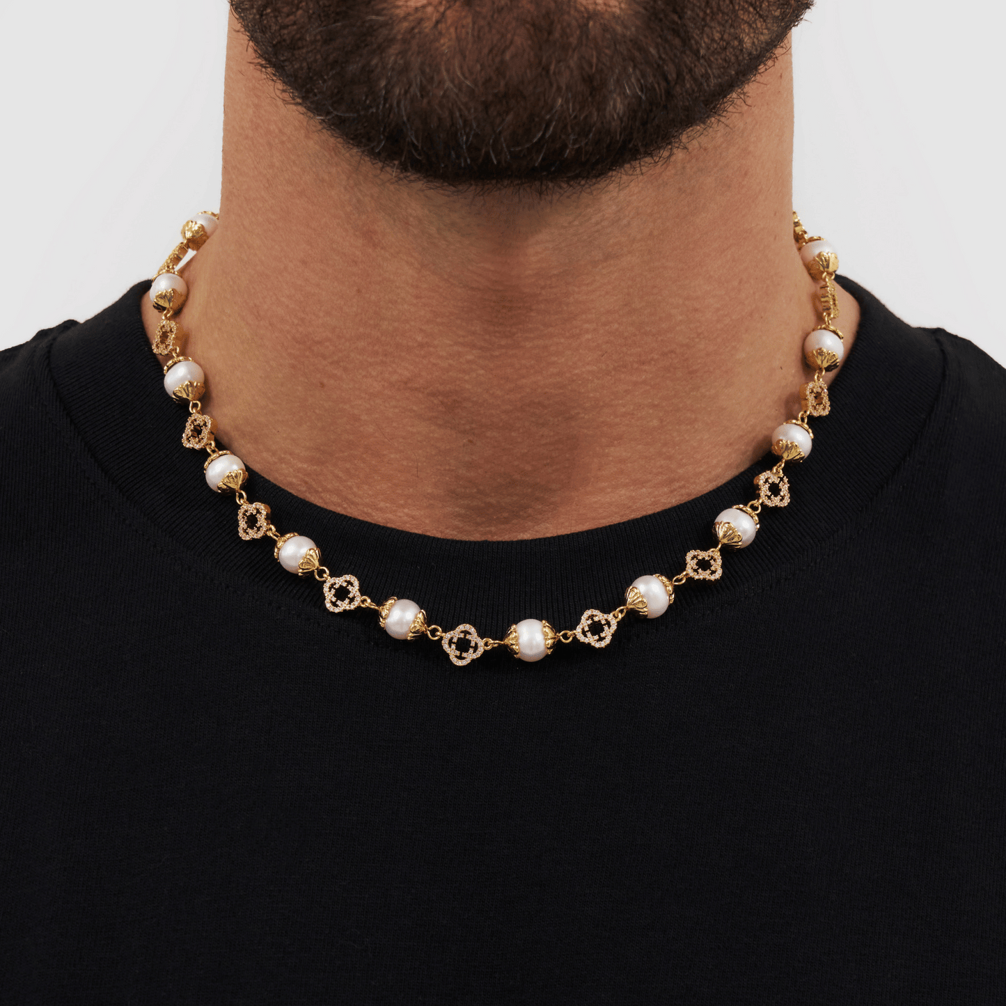 Filigraan Echte Parel Halsketting (Goud)