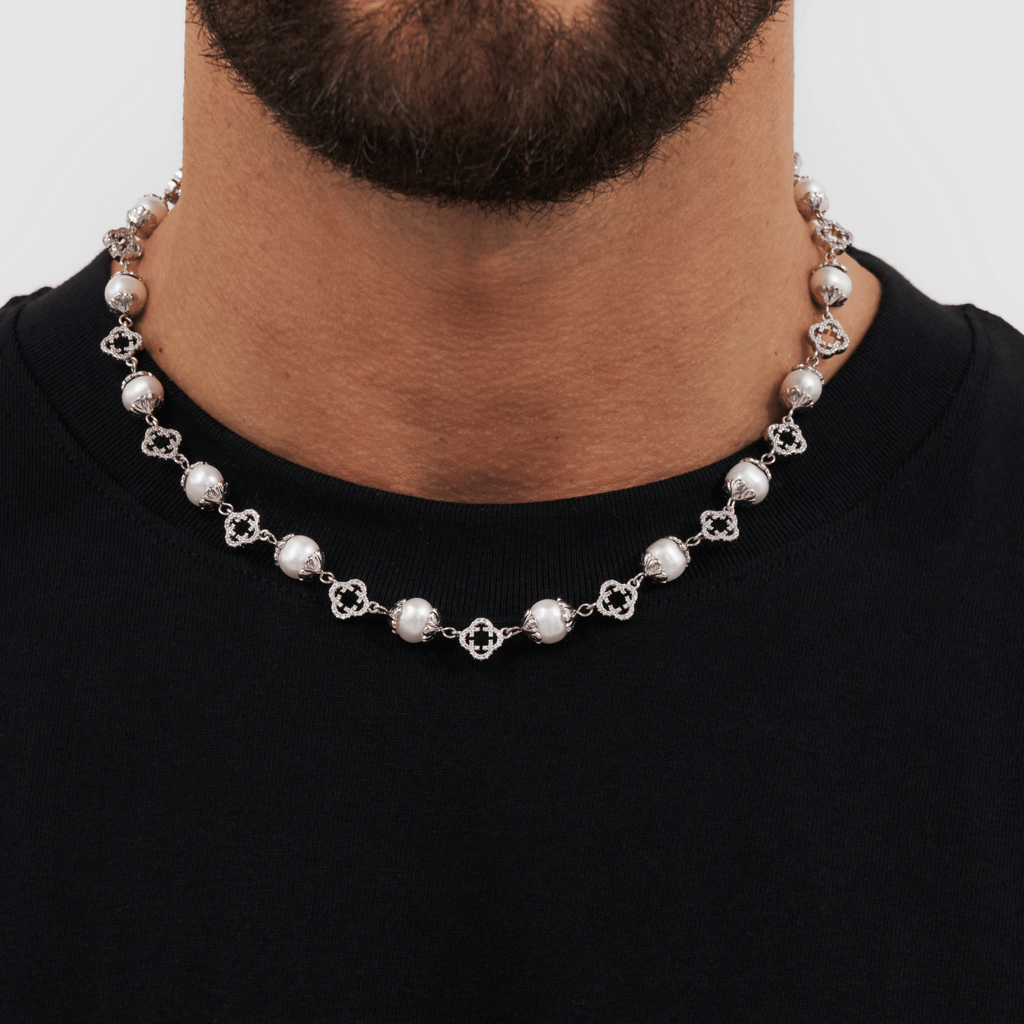 Filigraan Echte Parel Ketting (Zilver)