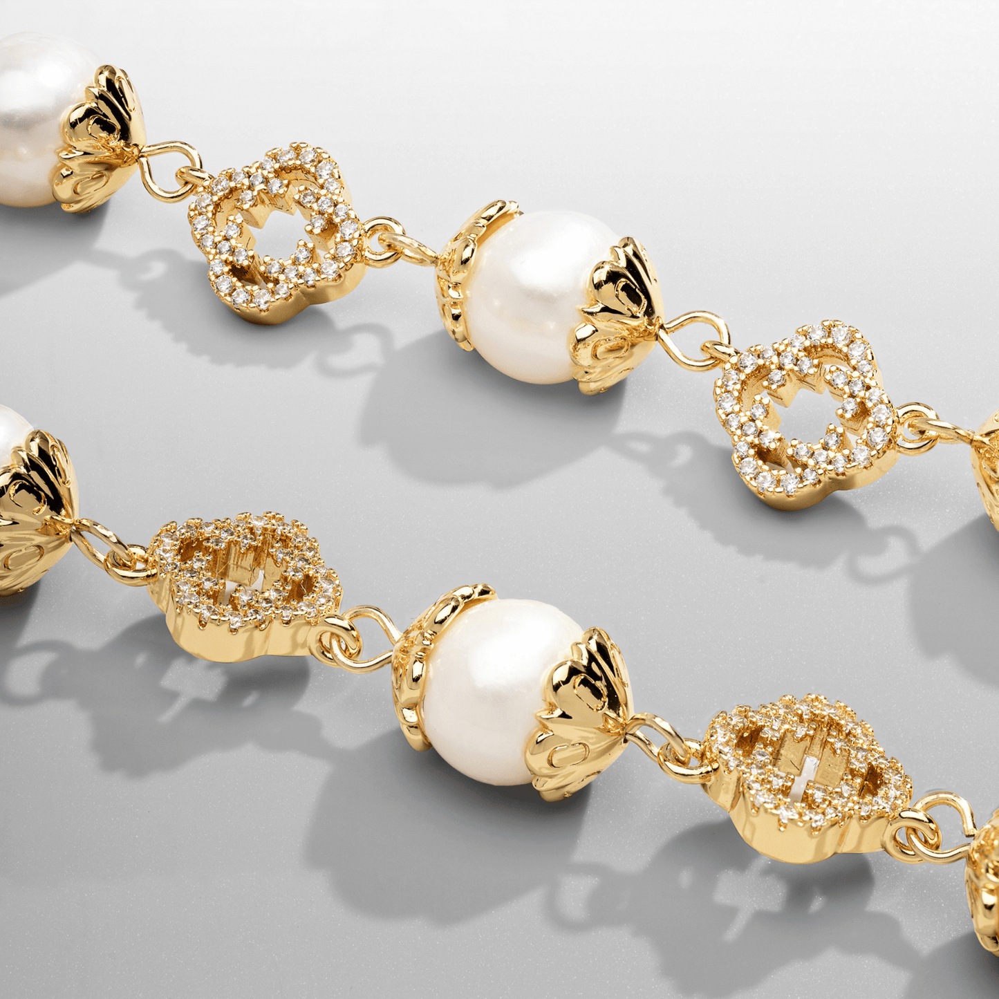 Filigraan Echte Parel Armband (Goud)