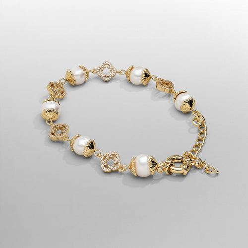 Filigraan Echte Parel Armband (Goud)