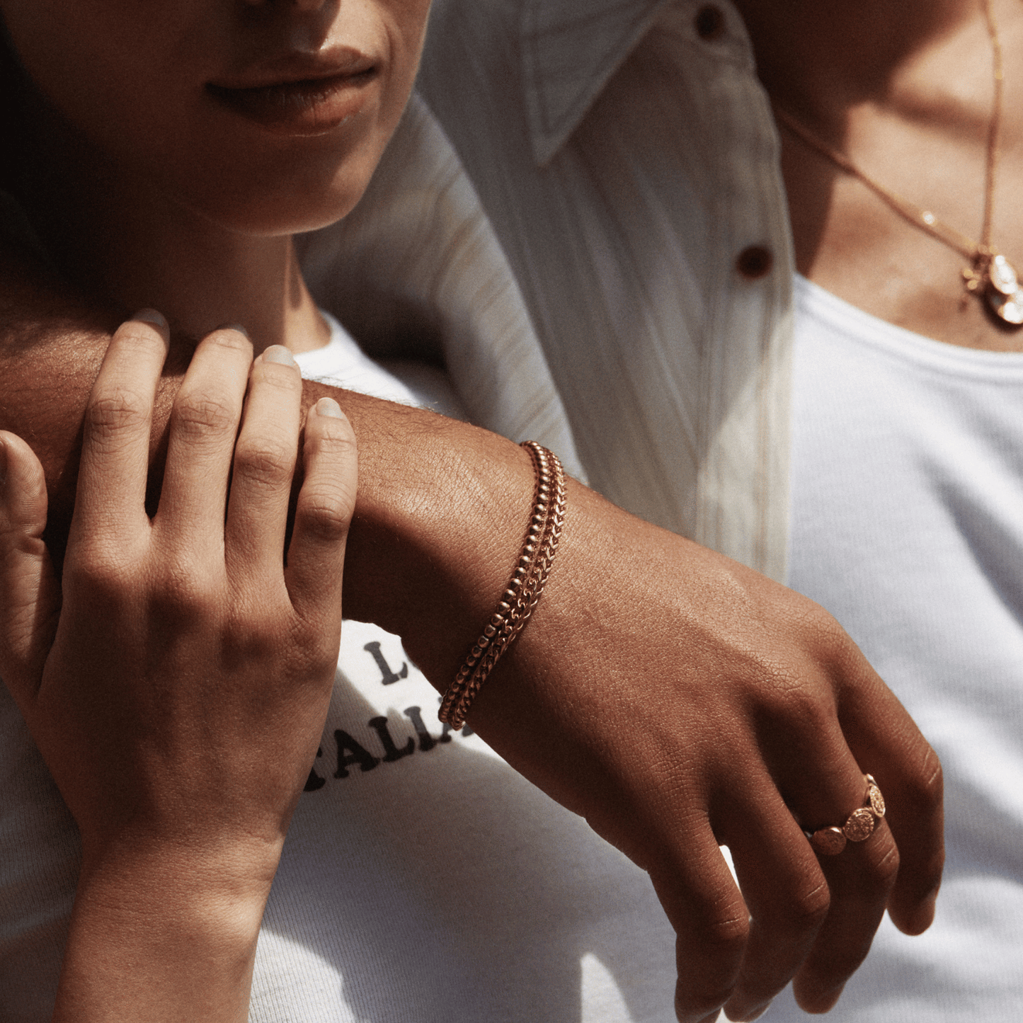 Mini Chrome Bal Armband (Goud)