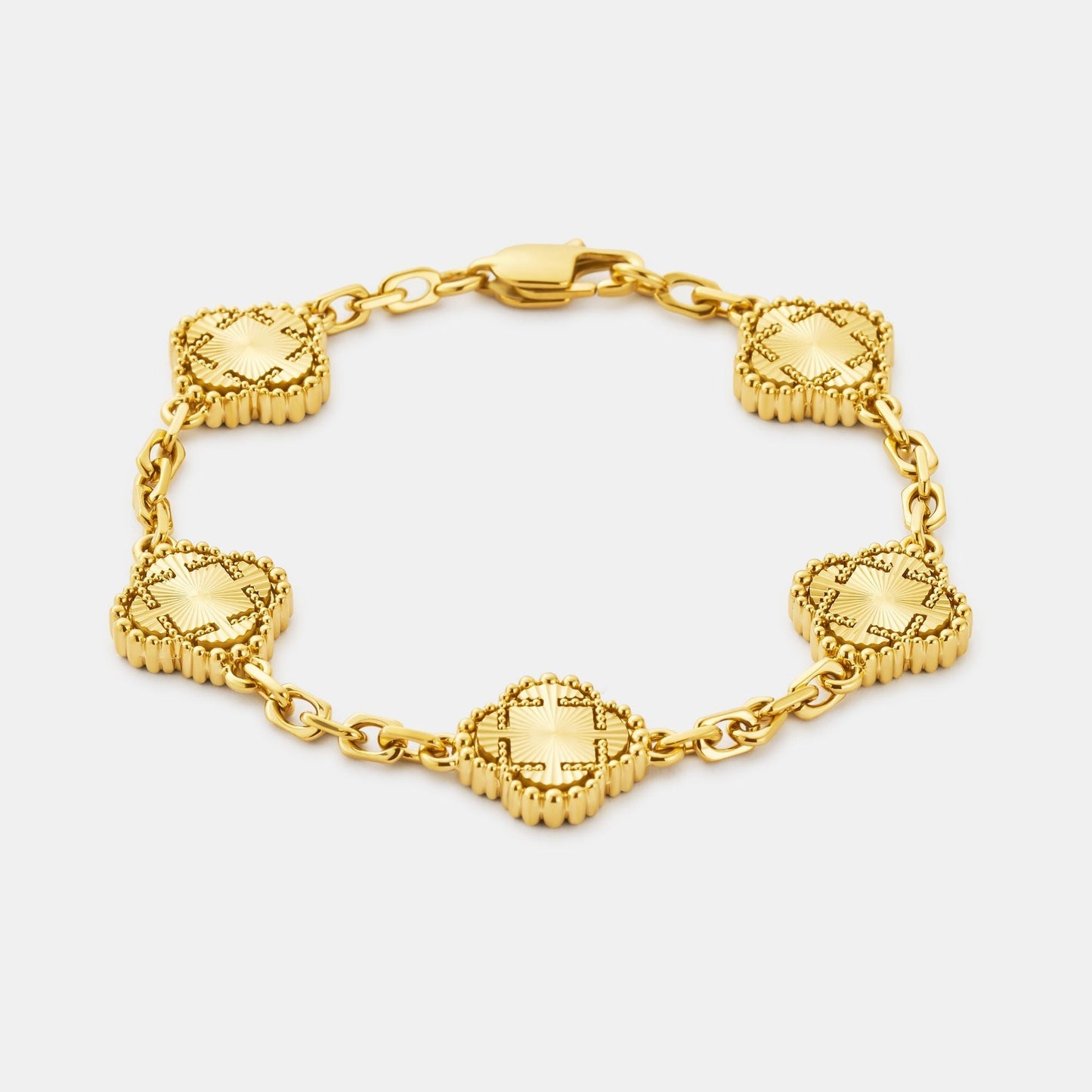 Klavertjesarmband (Goud)