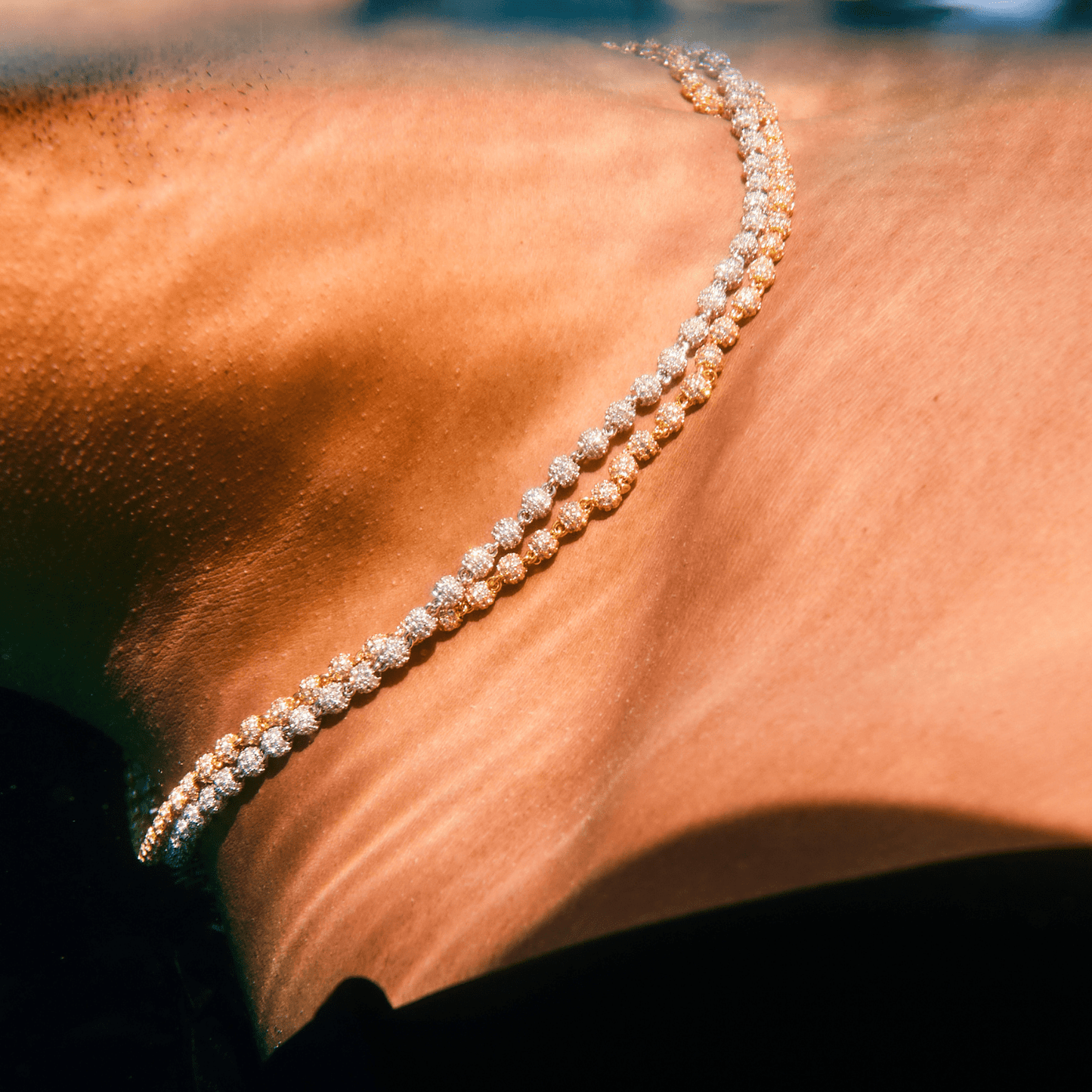 Iced Ball Pendant Necklace (Zilver) 4mm
