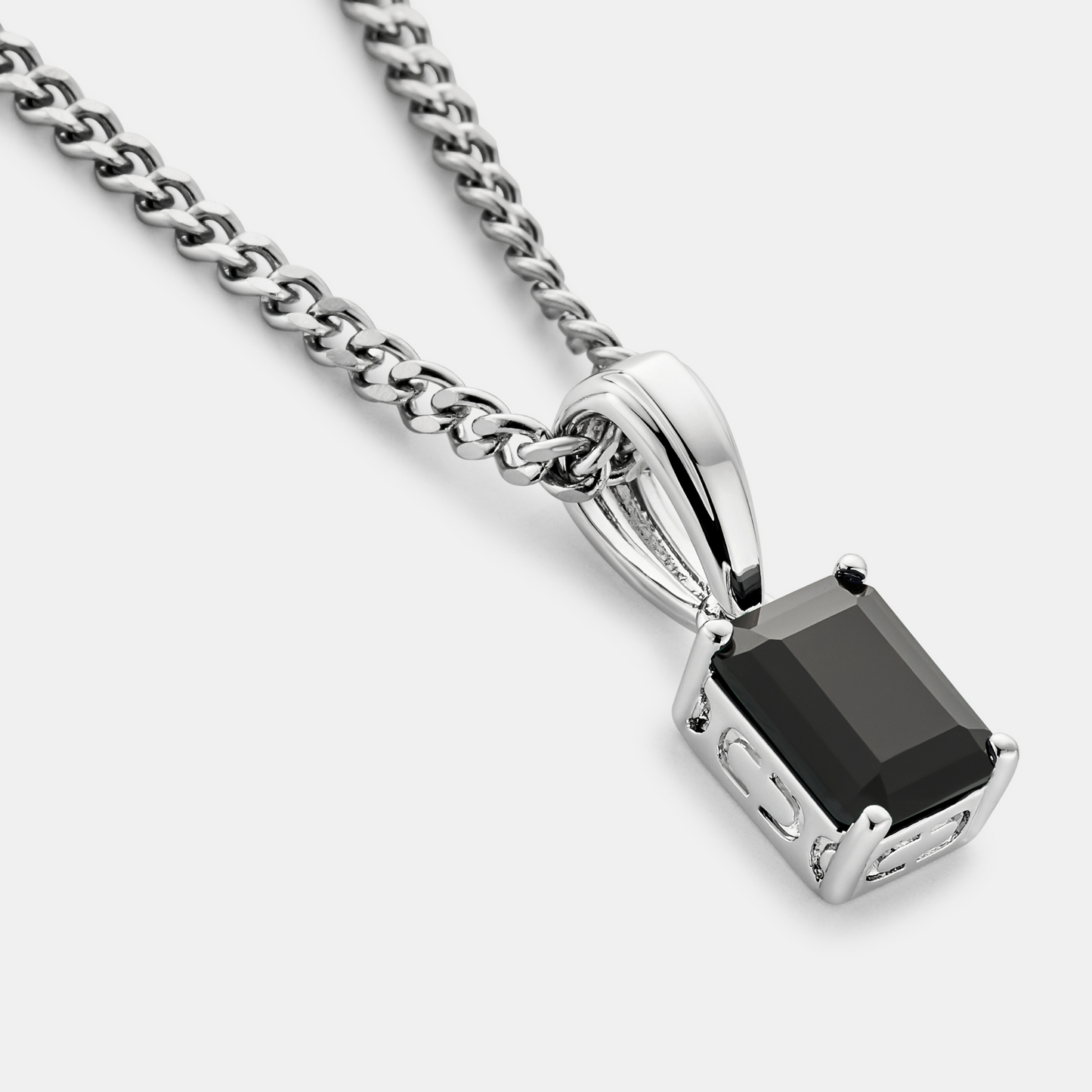 Onyx Steen Hanger (Zilver)