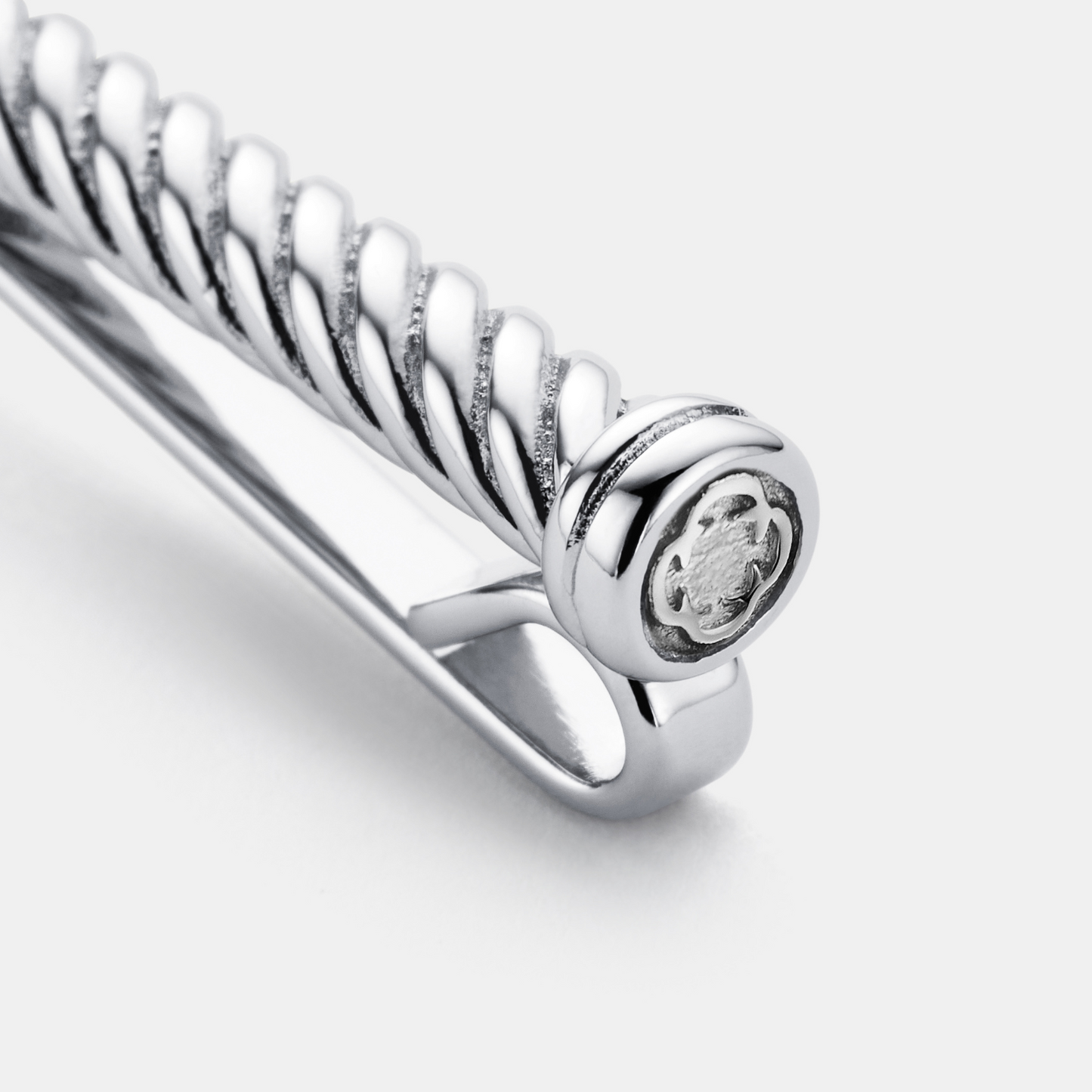 Touw Stropdasclip (Zilver)