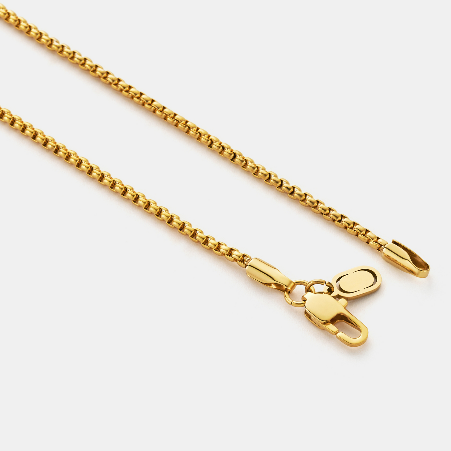 Ronde Box Ketting (Goud) 2mm