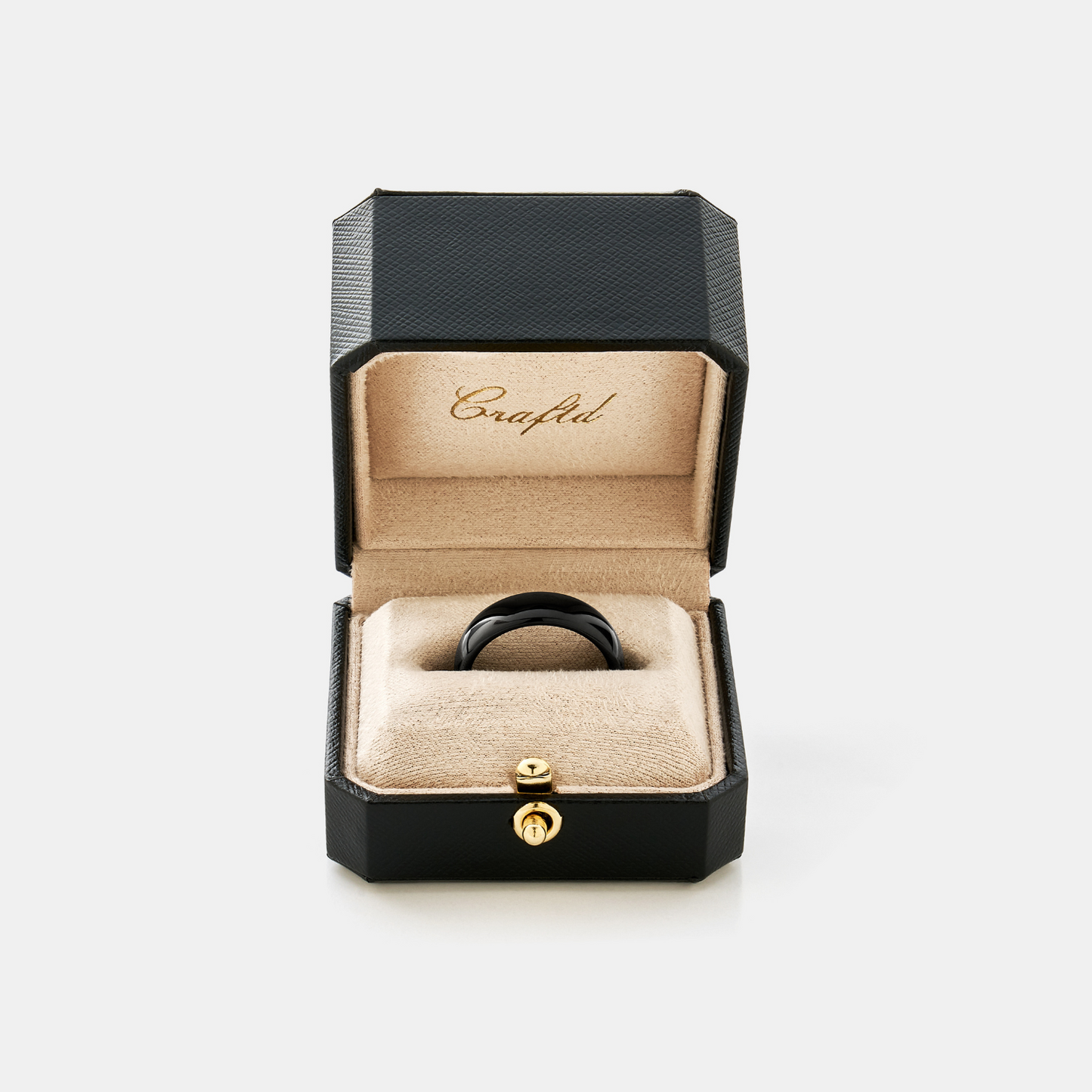 Ronde Ring (Zwart) 7mm | Sterling Zilver