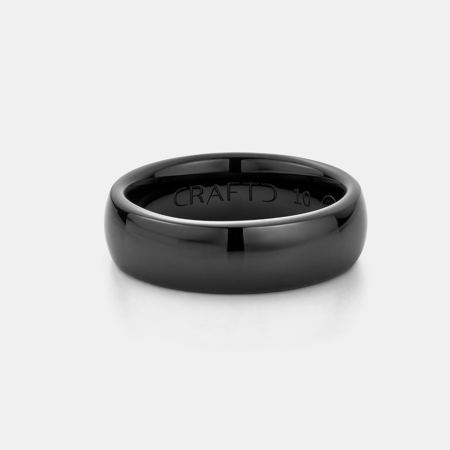 Ronde Ring (Zwart) 7mm | Sterling Zilver